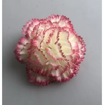 umělá květina Květ karafiát 8 cm - krémovo-růžová