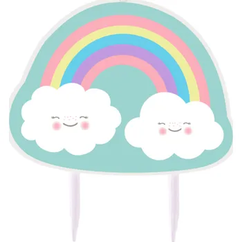 Dortová svíčka Amscan / Reithmüller Dortová svíčka Duha, 9 cm