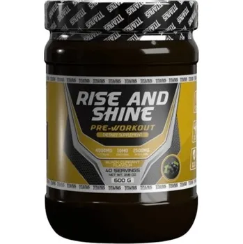 Anabolizér Titánus Pre-workout RISEandSHINE 600 g - pomeranč + Sleva 3 % pro registrované