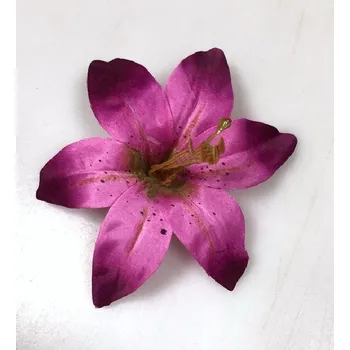 umělá květina Květ lilie 12 cm fialová