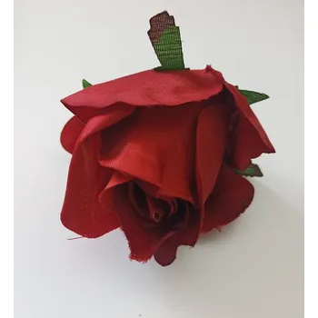 umělá květina Květ růže poupě 8 cm tmavě červené