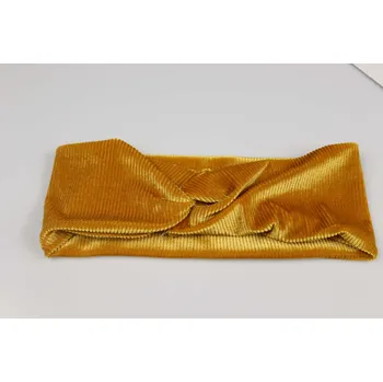 Čelenka Čelenka semišová s překřížením hořčicová