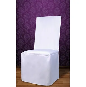 Slavnostní potah na židli PartyDeco Potah na židli textilní bílý, výška 107 cm
