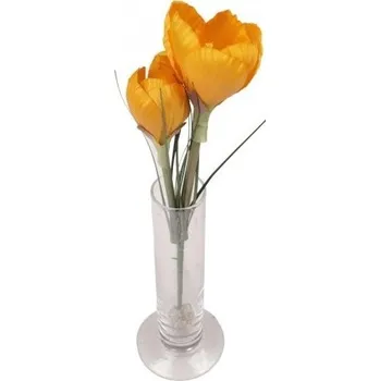 Zahradní dekorace Krokusy 33 cm oranžové