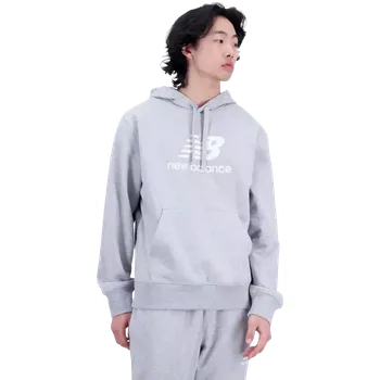 Pánská mikina Pánská lifestylová mikina New Balance Essentials Stacked šedá