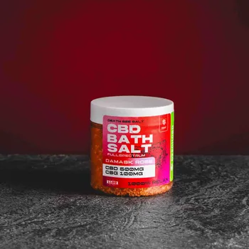 Přírodní produkt Kratom World CBD koupelová sůl 500mg Damašská růže 110g