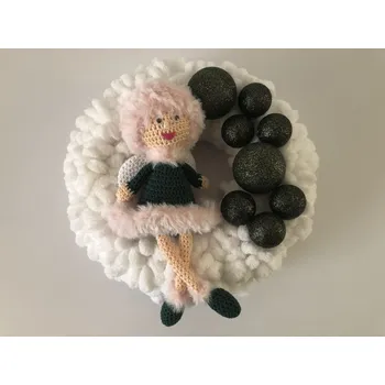 Věnec Dubový skřítek Svítící věnec s Andělkou Sněhový svítící věnec zelený