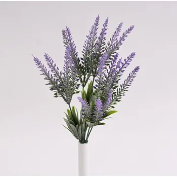 umělá květina Kytice levandule 36 cm fialová