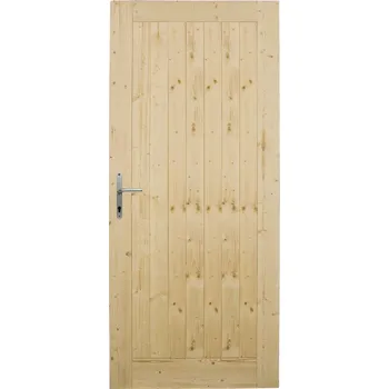 Vchodové dveře Woodisol Vedlejší vchodové dveře 60 cm/197 cm/4 cm P smrk