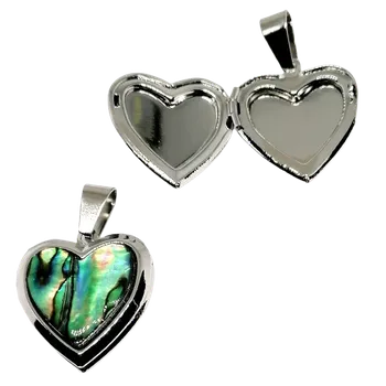 Přívěsek Otevírací přívěsek s Paua mušlí - srdíčko