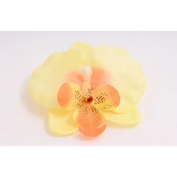 umělá květina Orchidej vazbová - Phalaenopsis 8 cm, světle žlutá