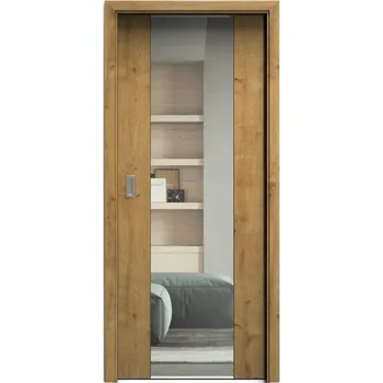 Interiérové dveře SAPELI HARMONIE KOMFORT M40 - CPL LAMINÁT - POSUVNÉ DVEŘE VČ. ZÁRUBNĚ - dub sukatý Průchozí šířka (cm): 80, Průchozí výška (cm): 197, Typ skla: Čiré sklo