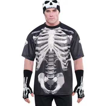 Karnevalový kostým Amscan / Riethmüller Kostým Triko s kostrou, vel. XL