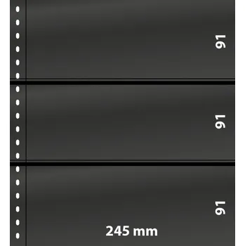 Sběratelství Lindner OMNIA listy - 3 kapsy Varianta: černá, Velikost balení: 10 ks
