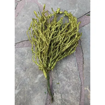 Vánoční dekorace Vánoční přízdoba s glitry 20 cm, zlatá