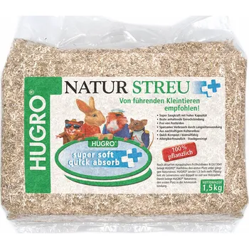 Podestýlka pro hlodavce 2x1,5kg Hugro přírodní stelivo