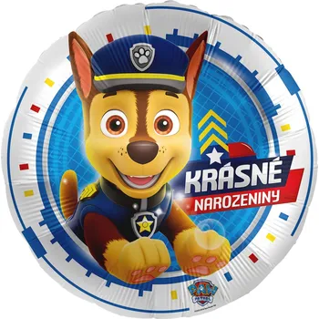 Balónek Premioloon Balonek fóliový Tlapková patrola Chase Krásné narozeniny, 43 cm