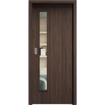 Interiérové dveře SAPELI ELEGANT PRAKTIK M60 - START - POSUVNÉ DVEŘE VČ. ZÁRUBNĚ - Ořech Průchozí šířka (cm): 90, Průchozí výška (cm): 197, Typ skla: Čiré sklo