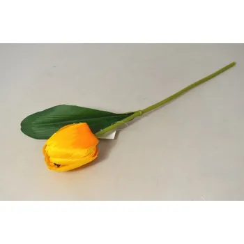 umělá květina Tulipán 1 květ 46 cm žlutý