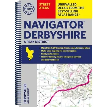 Cestování Philip's Navigator Street Atlas Derbyshire and the Peak District - Philip's Maps