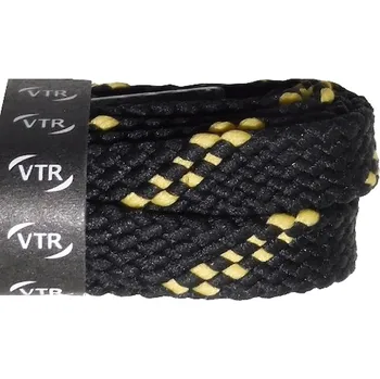 Tkaničky do bot Trekkingové tkaničky ploché černožluté, délka 100 cm