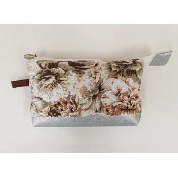 Kosmetická taška Kosmetická taštička menší- hnědé květy