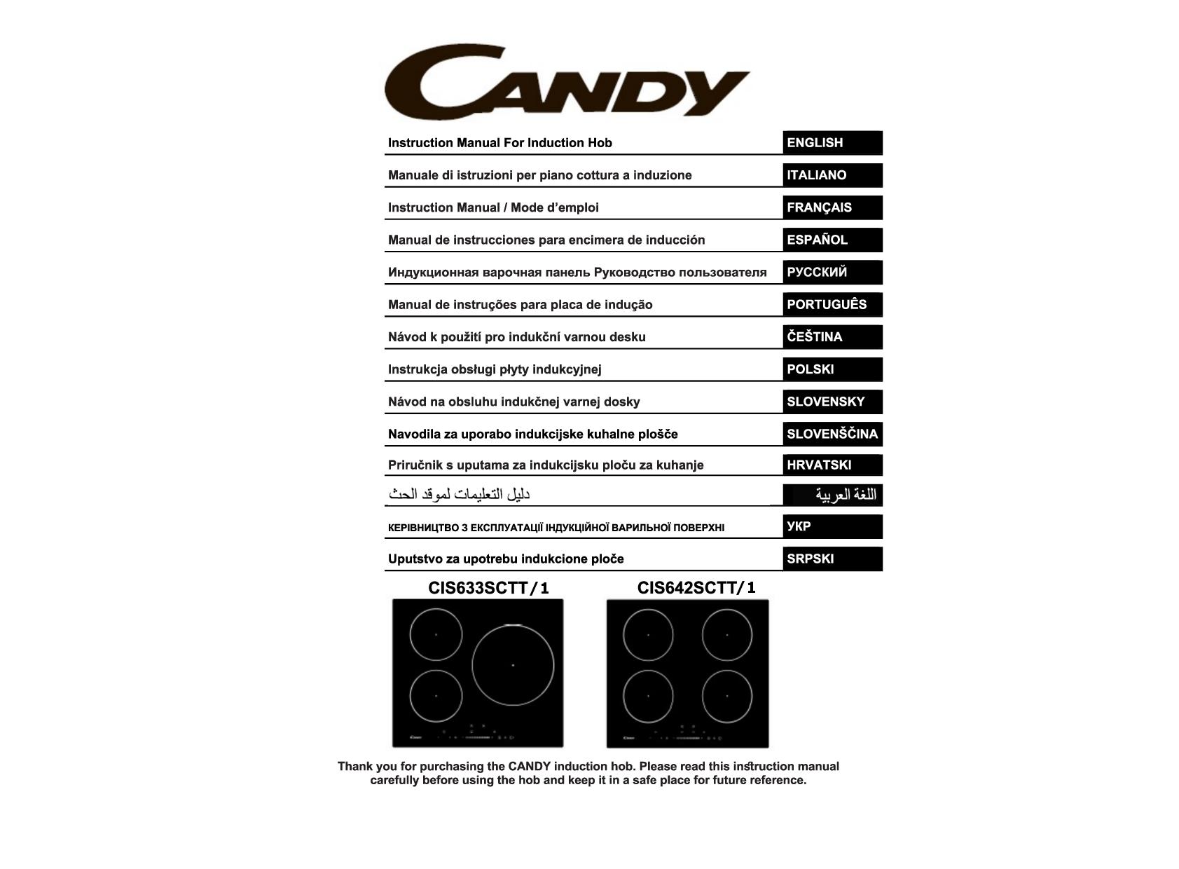 Návod k použití Candy CIS642SCTT/1 - Zbozi.cz