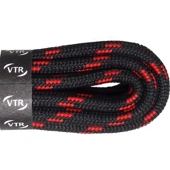 Tkaničky do bot Trekkingové tkaničky kulaté černočervené, délka 100 cm