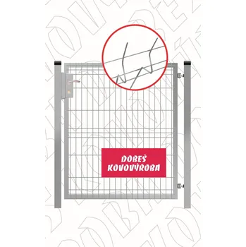 branka Jeklová branka šíře 1000 mm, výplň panel 3D, žárový zinek