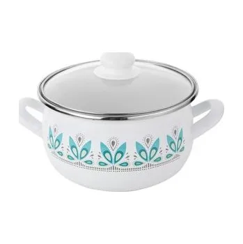 Hrnec HRNEC SMALTOVANÝ PYZA S POKLIČKOU 20CM 4,2L CAMELLIA