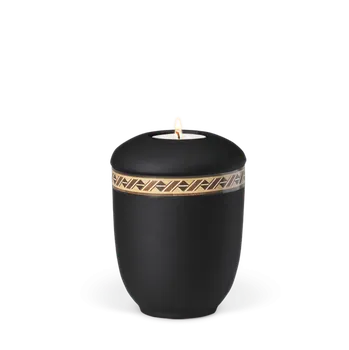 Smuteční dekorace Keramická miniurna Woodly - Černá