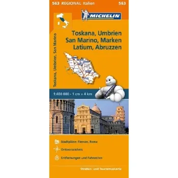 Michelin Karte Toskana, Umbrien, San Marino, Marken, Latium, Abruzzen