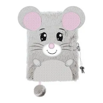 Set školních potřeb Pamiętnik z kłódką A5/96K 3D włochacz Mouse