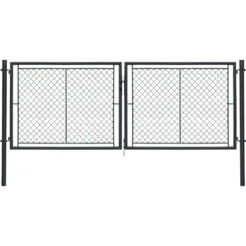 Brána pletivová, dvoukřídlá, výška 195cm / š. 360cm, ANTRACIT