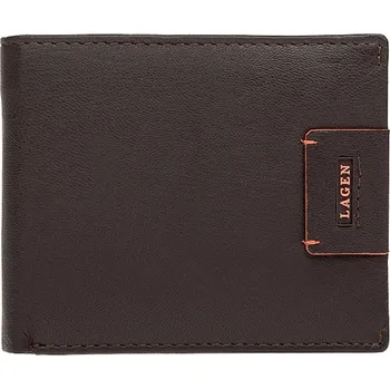 Módní doplněk Pánská peněženka LAGEN kožená LG-1121 hnědá BRN
