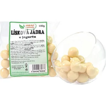 Sušená potravina Zdraví z přírody s.r.o. Lísková jádra v jogurtu 100g IPJ NATUR 3079