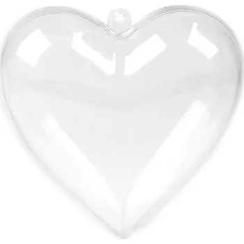 Galanterie Stoklasa Krabička plastová srdce dvoudílné transparentní 8 x 8 cm