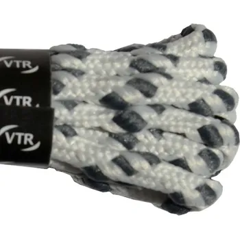 Tkaničky do bot RUNNING LACES uzlíkové tkaničky bílošedé, délka 100 cm