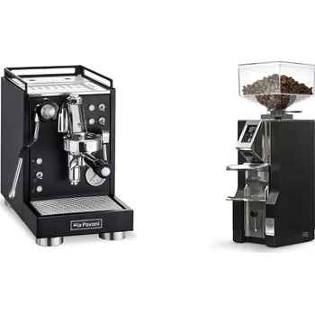 Kávovar La Pavoni Mini Cellini, black + Eureka Mignon Libra, CR black