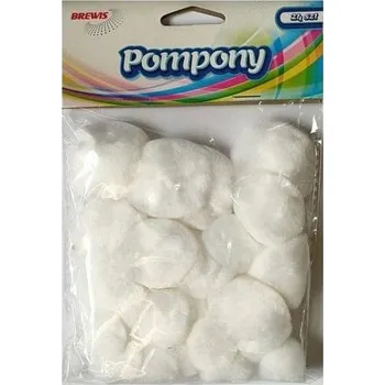 Set školních potřeb Pompony puszyste białe 24szt