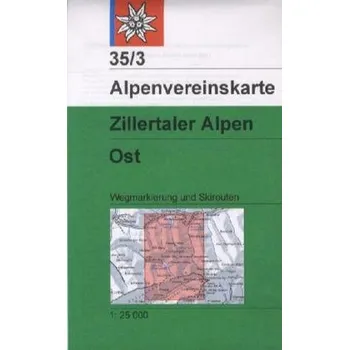Alpenvereinskarte Zillertaler Alpen Ost