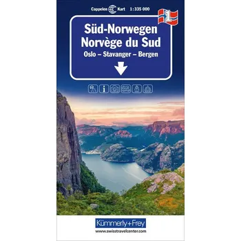 Süd-Norwegen Nr. 01 Regionalkarte Norwegen 1:335 000 - Hallwag Kümmerly+Frey AG