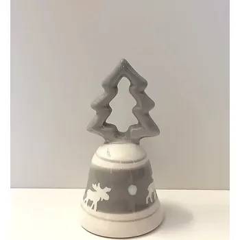 Vánoční dekorace Vánoční keramický zvonek 9 cm