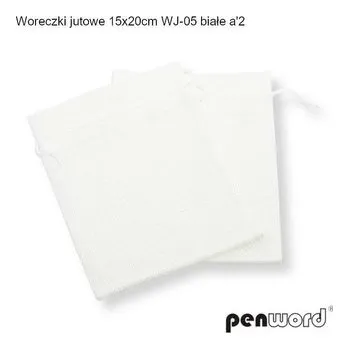 Set školních potřeb Woreczki jutowe białe 20x15cm 2szt