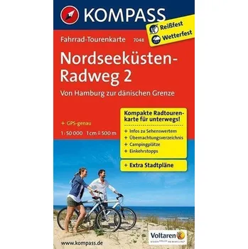 Nordseeküstenradweg 2, Von Hamburg/Elbe zur dänischen Grenze 1 : 50 000