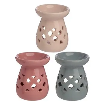 Aroma lampa Keramická aromalampa Pastelová s mřížkou