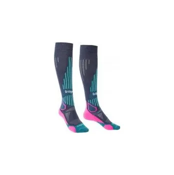Dámské oblečení Bridgedale Ski Lightweight Women's dark denim/pink L ponožky