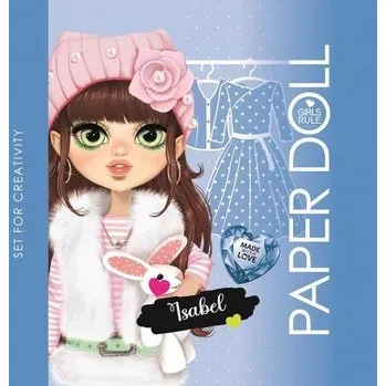 Panenka Kolorowanka 140x140 Lalka do wycinania Isabel