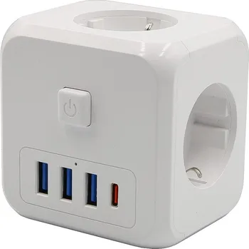 Elektrická zásuvka Smart 3x zásuvka 3x USB-A 1x USB-C mst_MS-065394