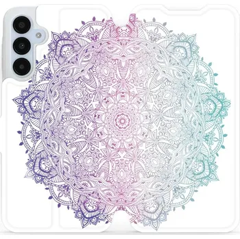 Pouzdro na mobilní telefon Flipové pouzdro Mobiwear - Samsung Galaxy A25 5G - M008S Mandala (Knížkové flip pouzdro, obal, kryt na mobil Samsung Galaxy A25 5G - M008S Mandala, materiál Umělá kůže + TPU - ochrana 360°, stojánek, silikonová vanička, magnetické zavírání)
